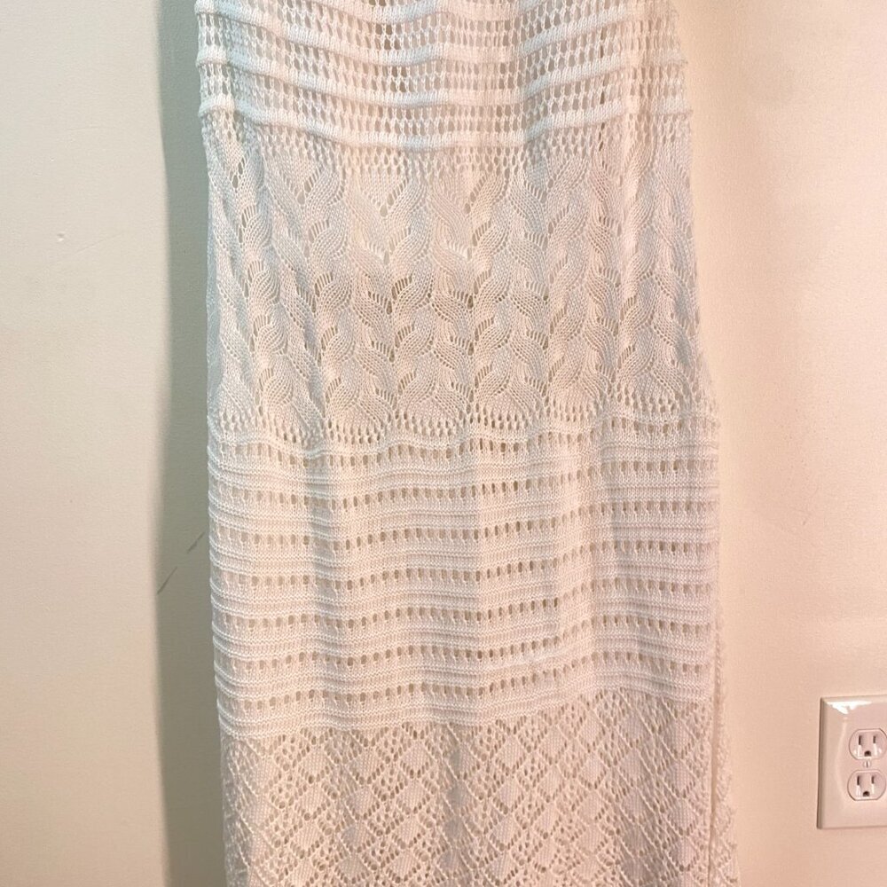 Women's Cotton Solitaire Crochet Beach/Spring Maxi Dress Boho and Elegant - Picture 7 of 16